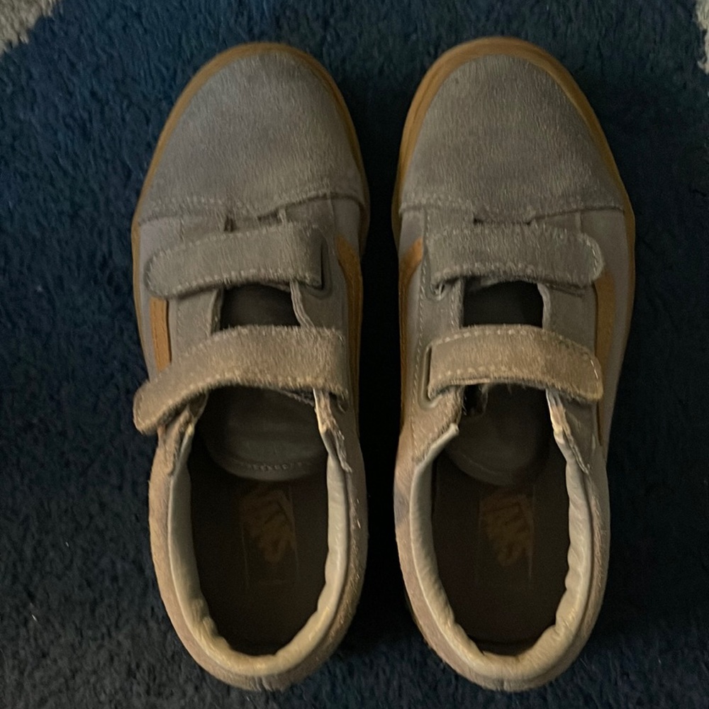 VANS Kids Grey Suede size 3 - Picture 1 of 7